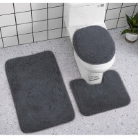 Sada koupelnových koberečků v šedé barvě