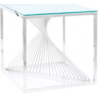 Konferenční stolek FLAME B sklo/stříbrný