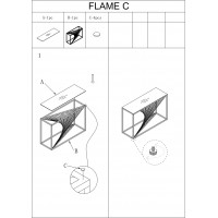 Konzolový stolek FLAME C - sklo/stříbrný