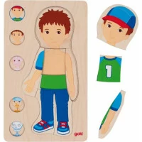 GOKI Vícevrstvé puzzle Lidské tělo Chlapec