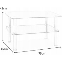Konferenční stolek IRENE - sklo/chrom