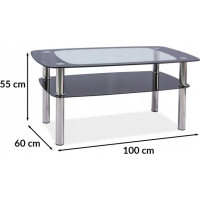 Konferenční stolek RAVA C - sklo/chrom