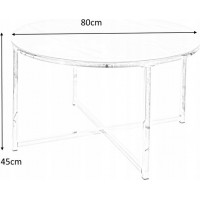 Konferenční stolek SALMA - efekt mramoru/zlatý