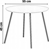 Odkládací stolek PAM B - dub/černý mat