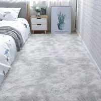 Plyšový koberec FLARE Ombre 100x150 cm - stříbrný