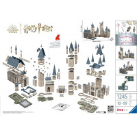 RAVENSBURGER 3D puzzle Harry Potter: Bradavický hrad, Velká síň a Astronomická věž 1245 dílků