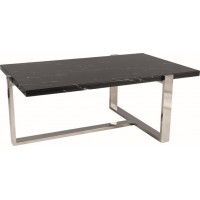 Konferenční stolek VELA A - černý mramor/stříbrný