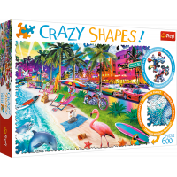 TREFL Crazy Shapes puzzle Pláž Miami 600 dílků