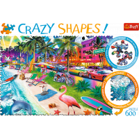 TREFL Crazy Shapes puzzle Pláž Miami 600 dílků