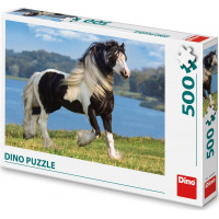 DINO Puzzle Černobílý kůň 500 dílků