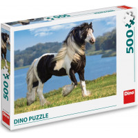 DINO Puzzle Černobílý kůň 500 dílků