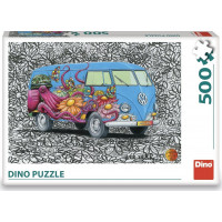 DINO Puzzle Hippies VW 500 dílků