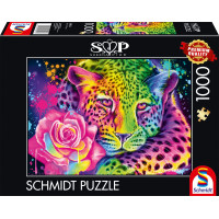 SCHMIDT Puzzle Neon: Leopard 1000 dílků