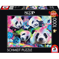 SCHMIDT Puzzle Neon: Pandy 1000 dílků