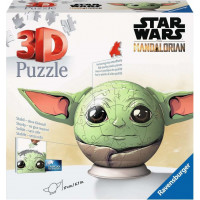RAVENSBURGER Puzzleball Star Wars: The Mandalorian Grogu s ušima 77 dílků