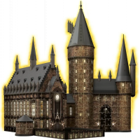 RAVENSBURGER Svítící 3D puzzle Noční edice Harry Potter: Bradavický hrad - Velká síň 643 dílků