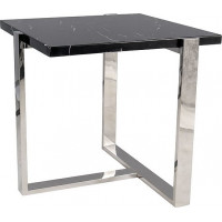 Konferenční stolek VELA B - černý Mramor/stříbrný