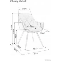 Jídelní židle CHERRY MATT VELVET 75 - růžová/černá