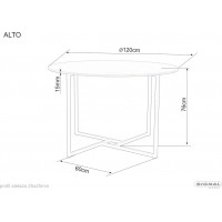 Jídelní kulatý stůl ALTO - dub/černý