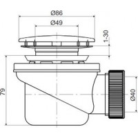 Sifon do sprchové vaničky P-1440P-50/60 DN40