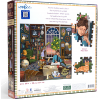 EEBOO Čtvercové puzzle Knihovna alchymisty 1000 dílků