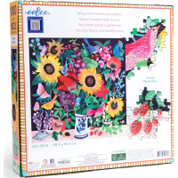 EEBOO Čtvercové puzzle Letní kytice 1000 dílků