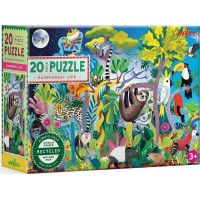 EEBOO Puzzle Život v pralese 20 dílků