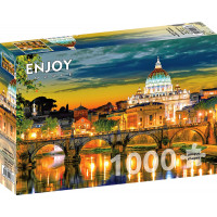 ENJOY Puzzle Bazilika svatého Petra, Vatikán 1000 dílků