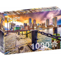 ENJOY Puzzle Bostonský přístav za soumraku, USA 1000 dílků