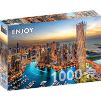 ENJOY Puzzle Dubajský přístav v noci 1000 dílků
