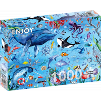ENJOY Puzzle Hluboké modré moře 1000 dílků
