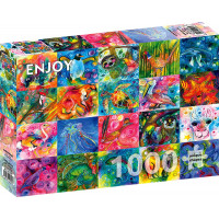 ENJOY Puzzle Kouzlo zvířat 1000 dílků