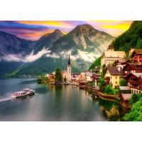 ENJOY Puzzle Hallstatt při západu slunce, Rakousko 1000 dílků