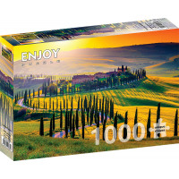 ENJOY Puzzle Západ slunce v Toskánsku 1000 dílků