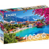 ENJOY Puzzle Vesnice Assos v Kefalonii, Řecko 1000 dílků