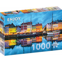 ENJOY Puzzle Starý kodaňský přístav 1000 dílků