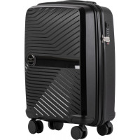 Moderní cestovní kufr DIMPLE - vel. S - černý - TSA zámek