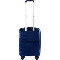 Moderní cestovní kufr DIMPLE - vel. S - tmavě modrý - TSA zámek