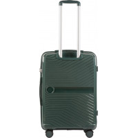 Moderní cestovní kufr DIMPLE - vel. M - tmavě zelený - TSA zámek