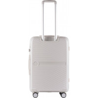 Moderní cestovní kufr DIMPLE - vel. M - porcelánově bílý - TSA zámek