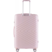 Moderní cestovní kufr WAY - vel. L - světle růžový - TSA zámek