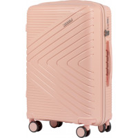 Moderní cestovní kufr WAY - vel. M - korálově růžový - TSA zámek