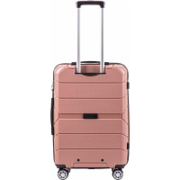 Moderní cestovní kufr SPARROW - vel. M - rose gold - TSA zámek