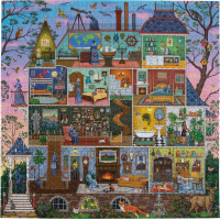 EEBOO Čtvercové puzzle Alchymistův dům 1000 dílků