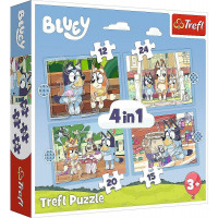 TREFL Puzzle Bluey a její svět 4v1 (12,15,20,24 dílků)