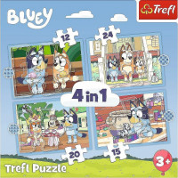 TREFL Puzzle Bluey a její svět 4v1 (12,15,20,24 dílků)