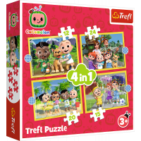 TREFL Puzzle Cocomelon: Seznamte se 4v1 (12, 15, 20, 24 dílků)