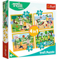 Puzzle Treflíci na dovolené 4v1 (35 ,48, 54, 70 dílků)