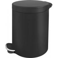 Pedálový odpadkový koš 5l - černý - lakovaná ocel