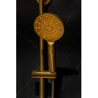 Ruční sprchová hlavice Ø 12 cm - 3 funkce - zlatá matná